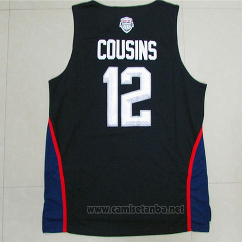 Camiseta USA 2016 DeMarcus Cousins #12 Azul